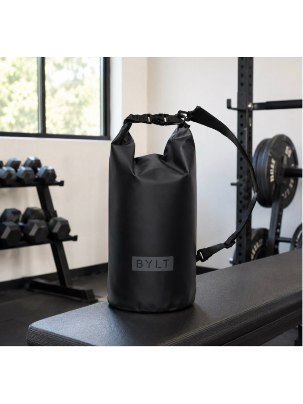 Men's BYLT Basics BIOS Dry Bag Gym Bag Black One Size Dry Bag Duffel Swim NEW
